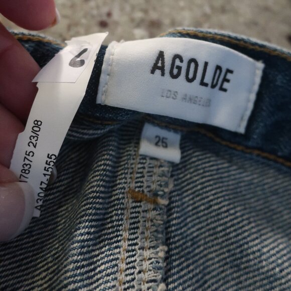 NWT Womens Agolde Blue Long Maxi Denim Leif Skirt 25 * - Picture 13 of 13